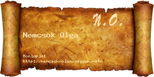 Nemcsok Olga névjegykártya